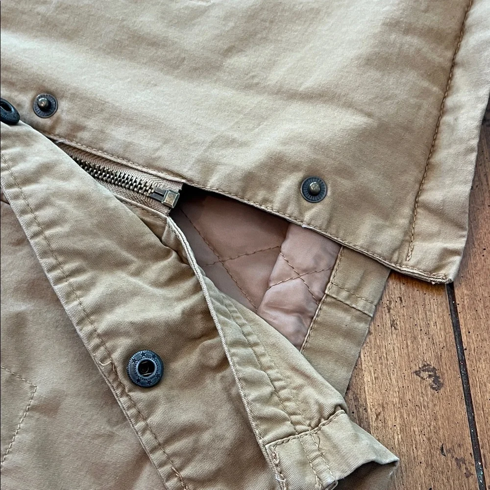 Forever 21 Tan Utility Jacket with Faux Fur Hood - Picture 9 of 16
